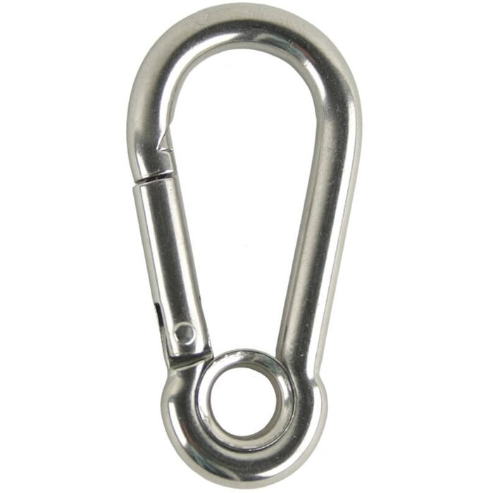 Carabiner with Ring 60mm SS316