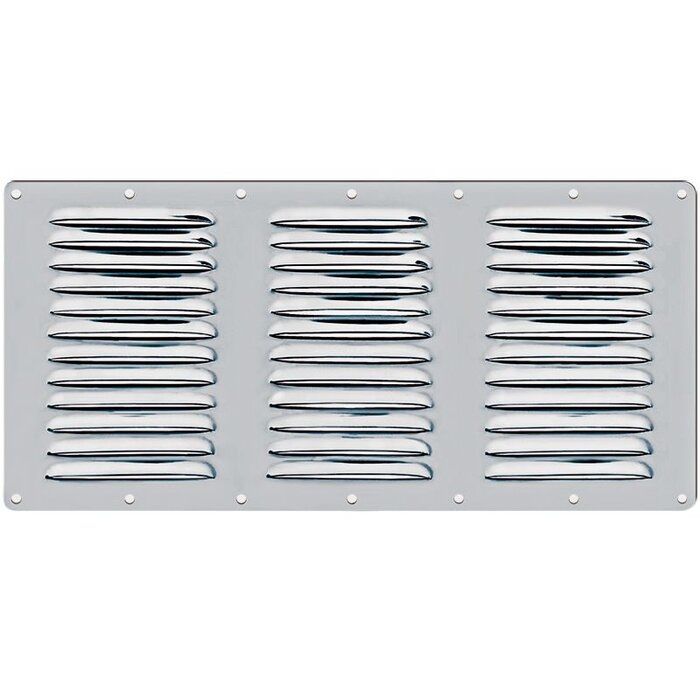 Ventilatierooster Rechthoekig 360x185mm Rvs
