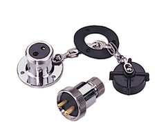 Dekstekker met Stopcontact 2-Polig 3 Amp