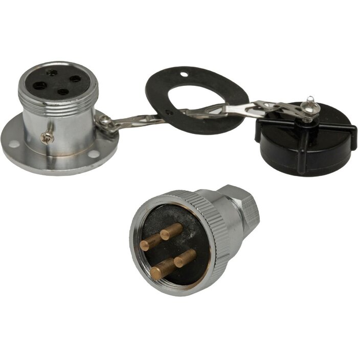 Dekstekker met Stopcontact 4-Polig 5 Amp