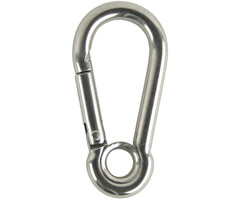 Karabijnhaak met Ring Rvs 50mm