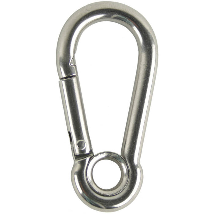 Karabijnhaak met Ring Rvs 50mm