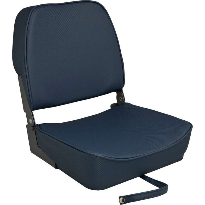 Folding Boat Seat 48x41x49cm Carbon Look Blue