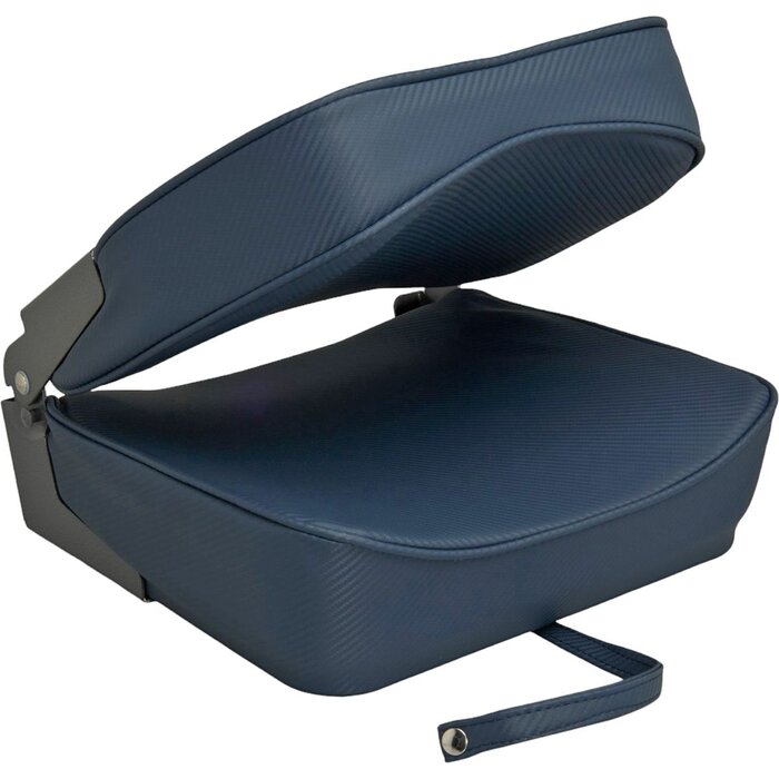 Folding Boat Seat 48x41x49cm Carbon Look Blue