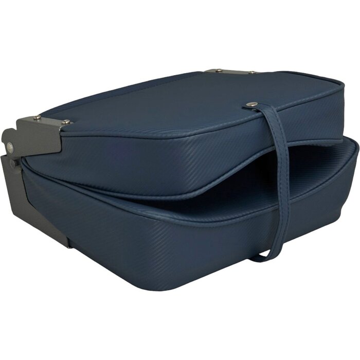 Folding Boat Seat 48x41x49cm Carbon Look Blue