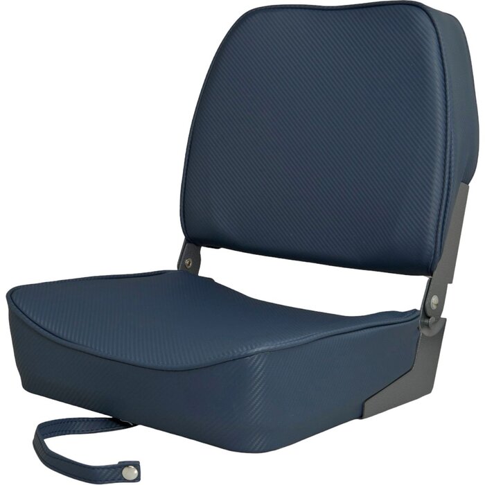 Folding Boat Seat 48x41x49cm Carbon Look Blue