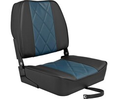 Folding Boat Seat 48x41x49cm Black-Blue
