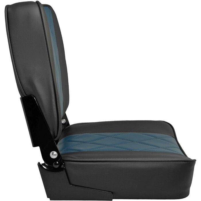 Folding Boat Seat 48x41x49cm Black-Blue