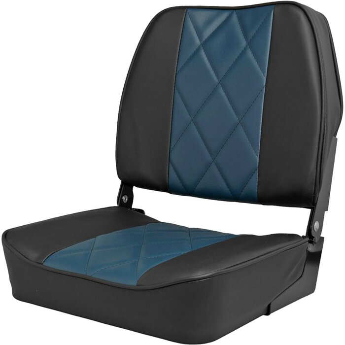 Folding Boat Seat 48x41x49cm Black-Blue