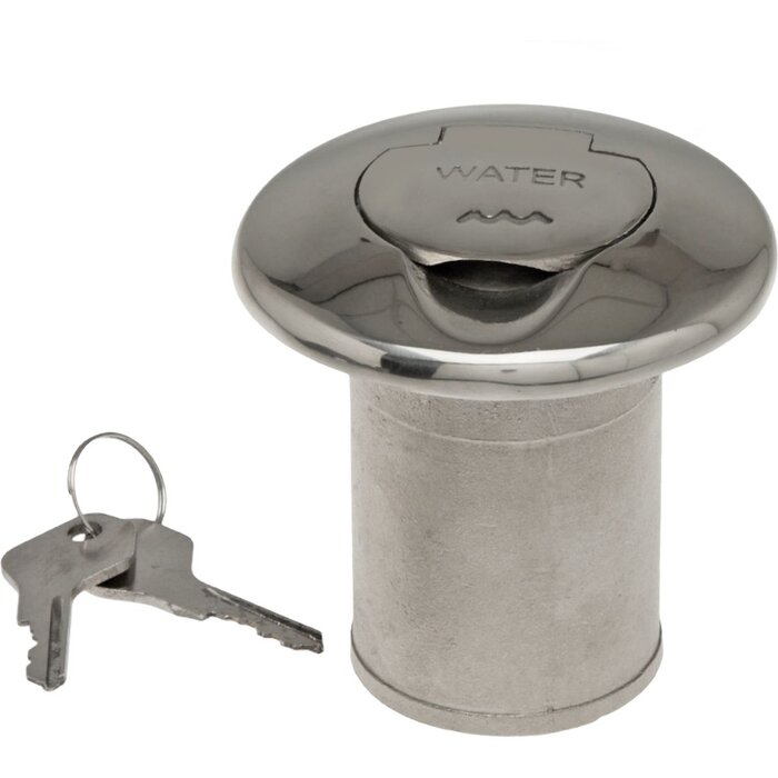 Deck Filler Water with Lock 50mm SS316
