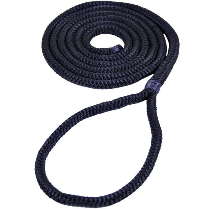 8mm x 2m Fenderlijn met Lus Deluxe Polyester Blauw