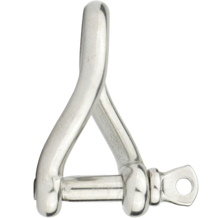 4mm Twist D- Shackle SS316