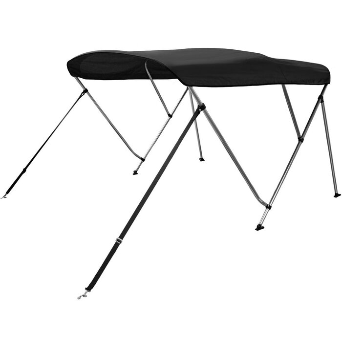 3-Bow Bimini Top 160-180cm Wide Black