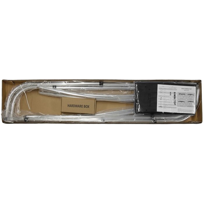 3-Bow Bimini Top 180-200cm Wide Black