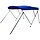 3-Bow Bimini Top 120-140cm Wide Blue