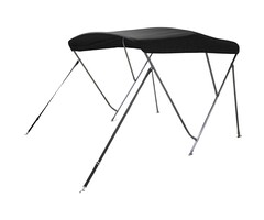 Stainless Steel 3-Bow Bimini Top 140-160cm Wide Black