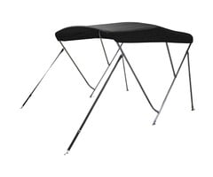 Stainless Steel 3-Bow Bimini Top 160-180cm Wide Black