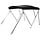 Stainless Steel 3-Bow Bimini Top 160-180cm Wide Black