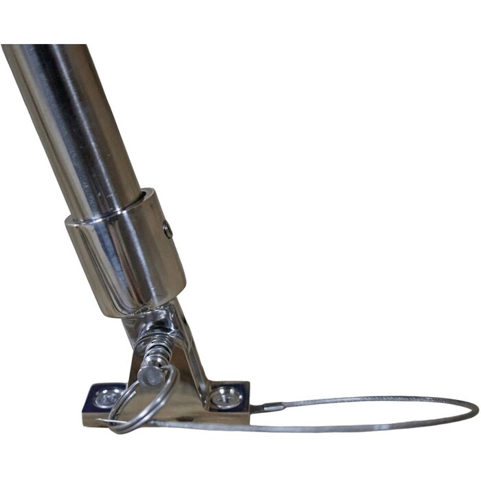 Stainless Steel 3-Bow Bimini Top 180-200cm Wide Black