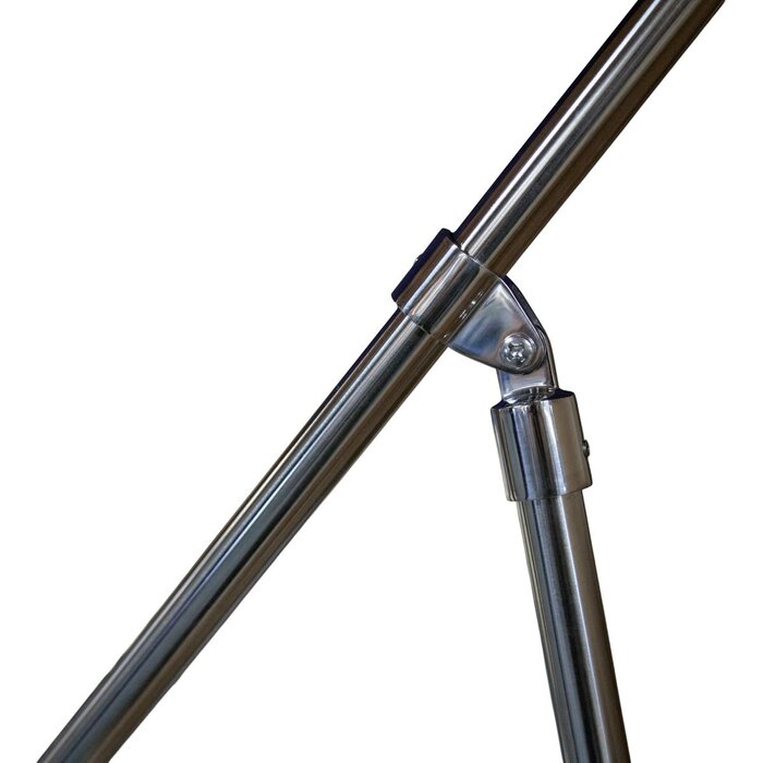 Stainless Steel 3-Bow Bimini Top 190-210cm Wide Black