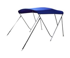 Stainless Steel 3-Bow Bimini Top 160-180cm Wide Blue