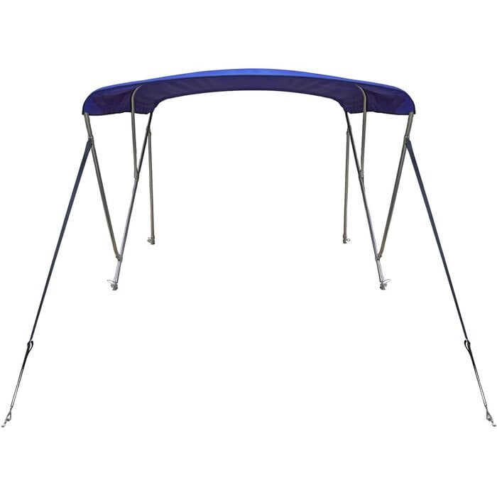 Stainless Steel 3-Bow Bimini Top 160-180cm Wide Blue