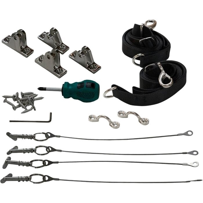 Stainless Steel 3-Bow Bimini Top 160-180cm Wide Blue