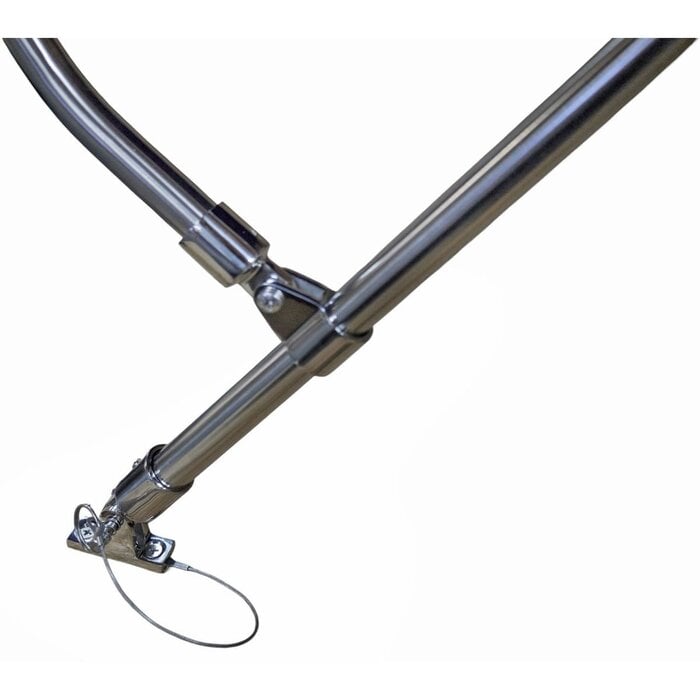 Stainless Steel 3-Bow Bimini Top 160-180cm Wide Blue