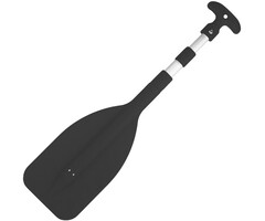 Dubbel Telescopische Peddel 53-107cm Zwart