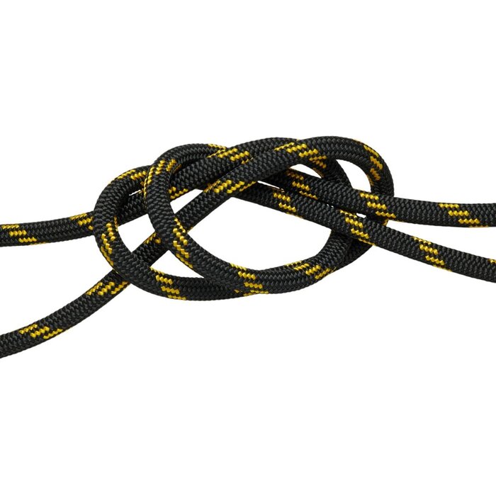8mm x 50m UHMWPE Rope Double Braided 2300kg Black-Yellow
