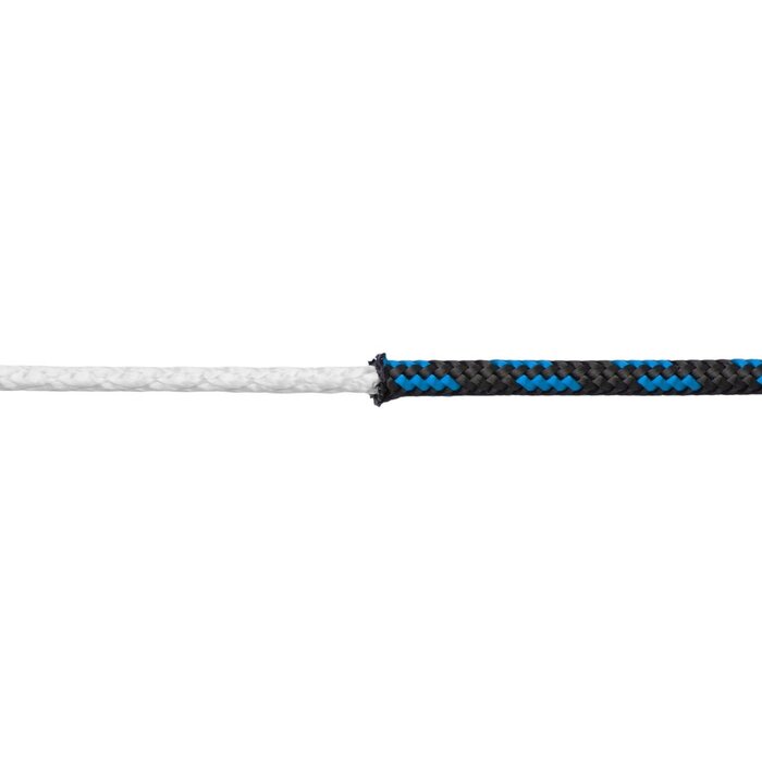3mm x 50m UHMWPE Lijn met Mantel 450kg Zwart-Blauw