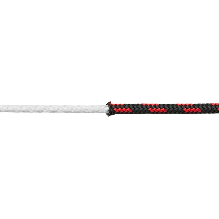 3mm x 50m UHMWPE Rope Double Braided 450kg Black-Red
