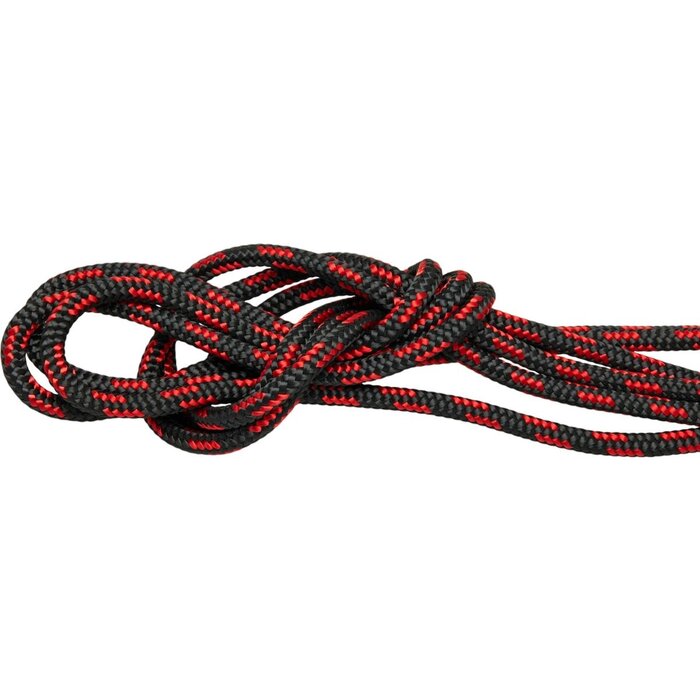 6mm x 50m UHMWPE Lijn met Mantel 1200kg Zwart-Rood