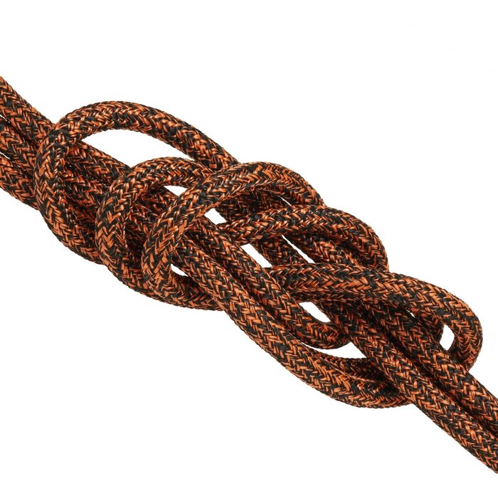 10mm x 50m Polyester Rope with Cover 1700kg Black-Orange