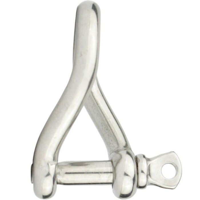 6mm Twist D- Shackle SS316