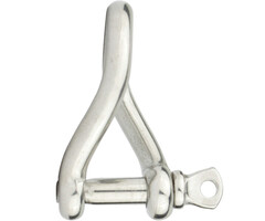 5mm Twist D- Shackle SS316