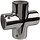 4-Way Cross for 25mm Boat Rail SS316
