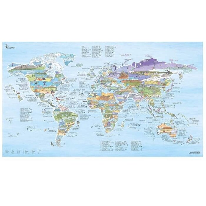 Kitesurf Map Wereld Rewritable