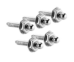 Loxx Tenax Stud with Screw 4x16mm Brass Nickel Plated Set of 5