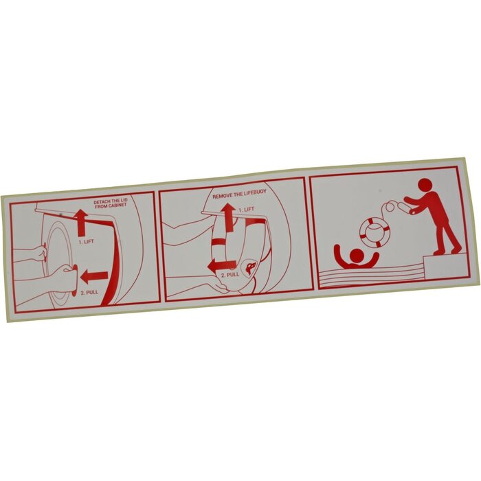 Reddingsboei In Kast op Paal met Reddingslijn