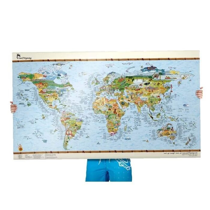 Surftrip Map Wereld Rewritable