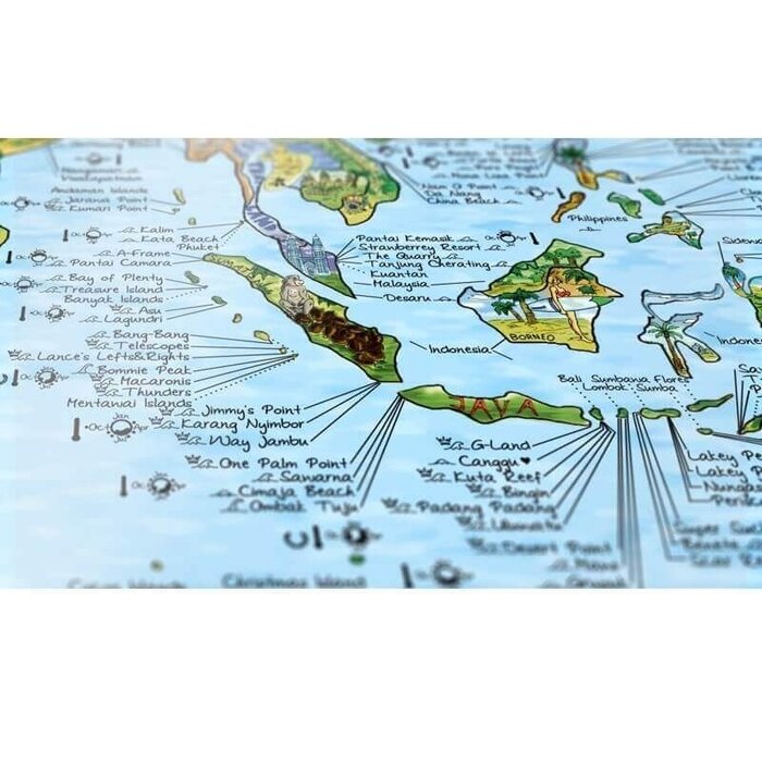 Surftrip Map Wereld Rewritable