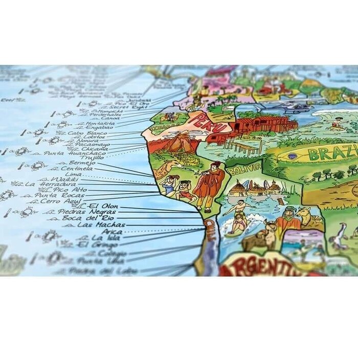 Surftrip Map Wereld Rewritable