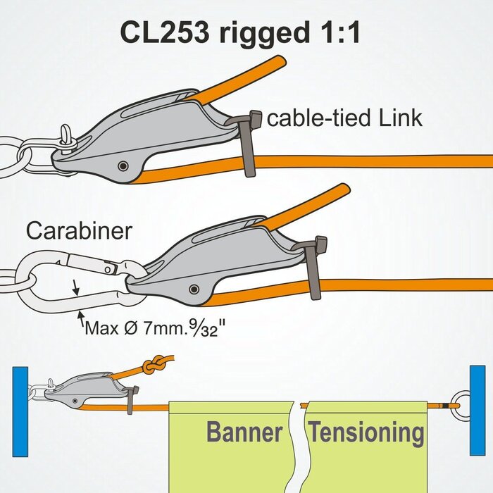 Clamcleat Trapeze & Neerhouder Geanodiseerd