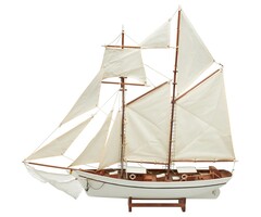 Sailboat Model Belle Poule 90cm White