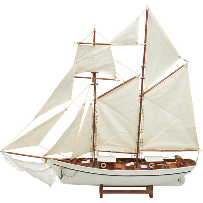 Sailboat Model Belle Poule 90cm White