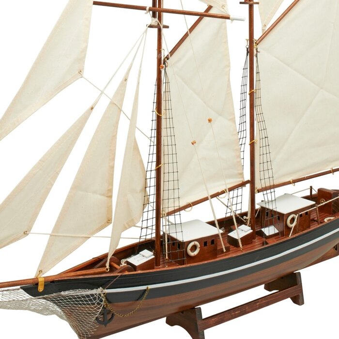 Zeilboot Model Belle Poule 90cm Zwart