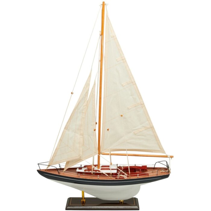 Zeilboot Model 45cm Donkerblauw-Wit