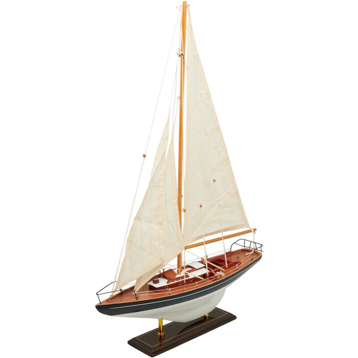 Zeilboot Model 45cm Donkerblauw-Wit
