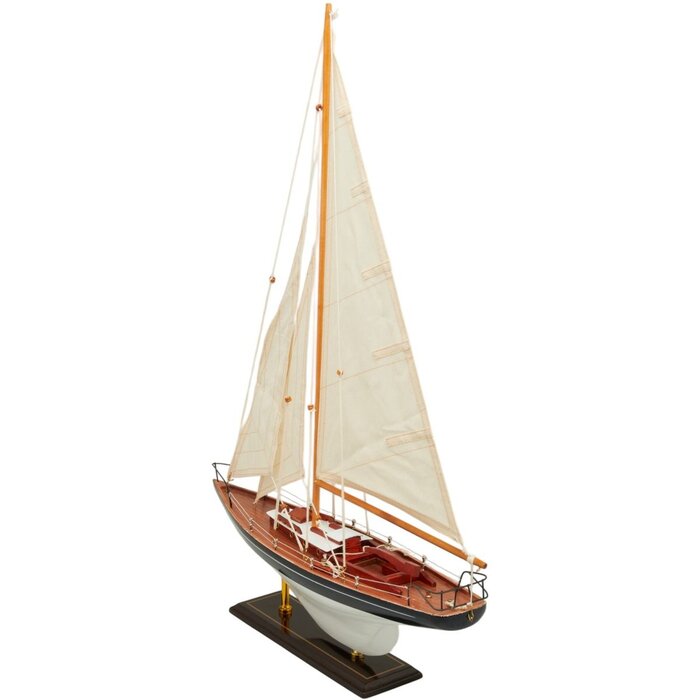 Sailboat Model 45cm Dark Blue-White